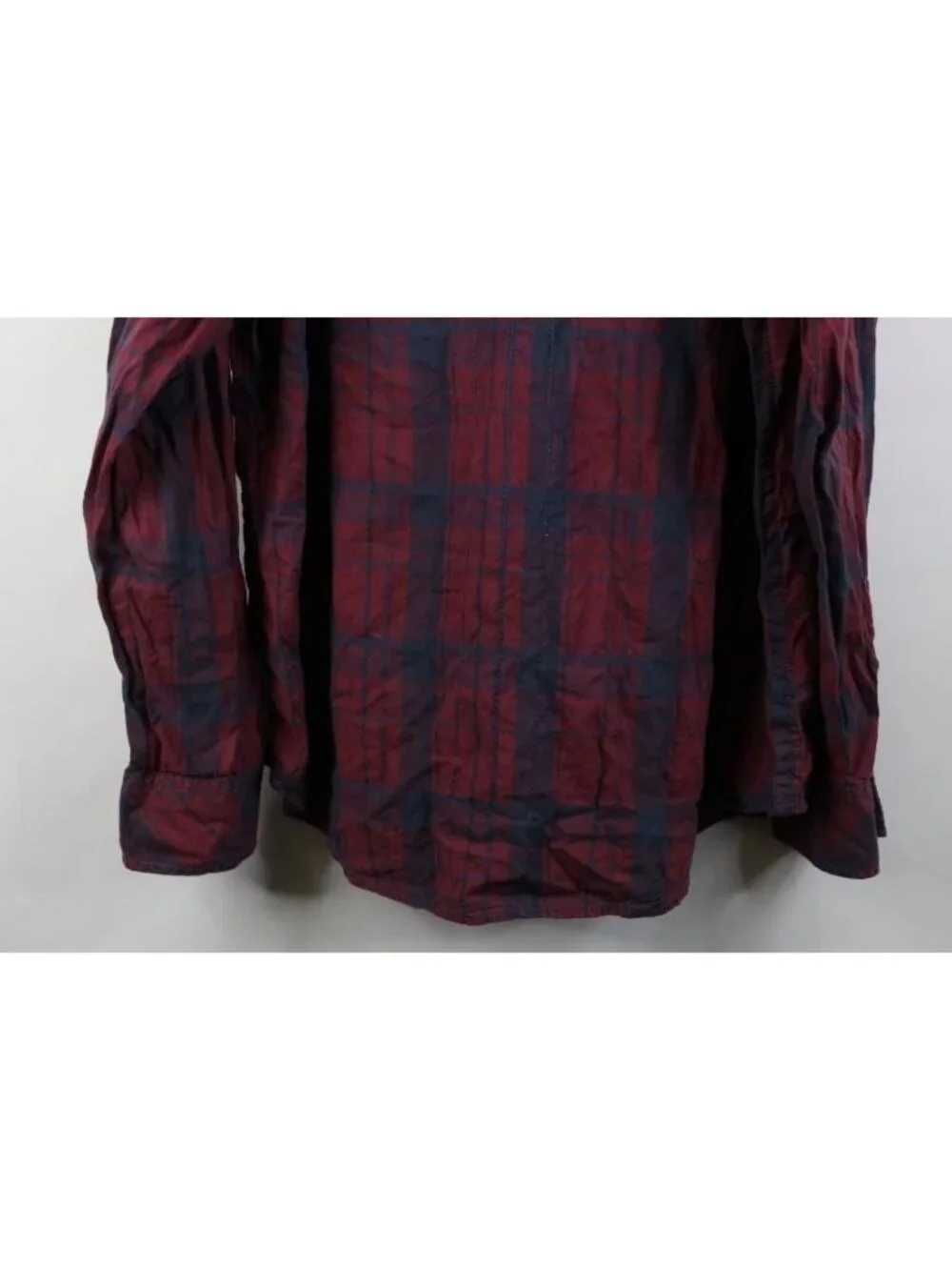 Buckle Black No 48 Mens 2XL Athletic Fit Thick Stitch UFC MMA Button Shirt Plaid